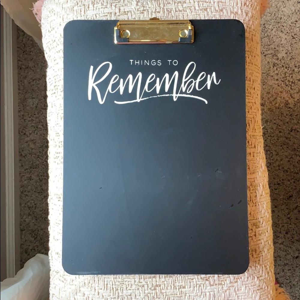 NWOT Things to Remember Chalkboard Clipboard